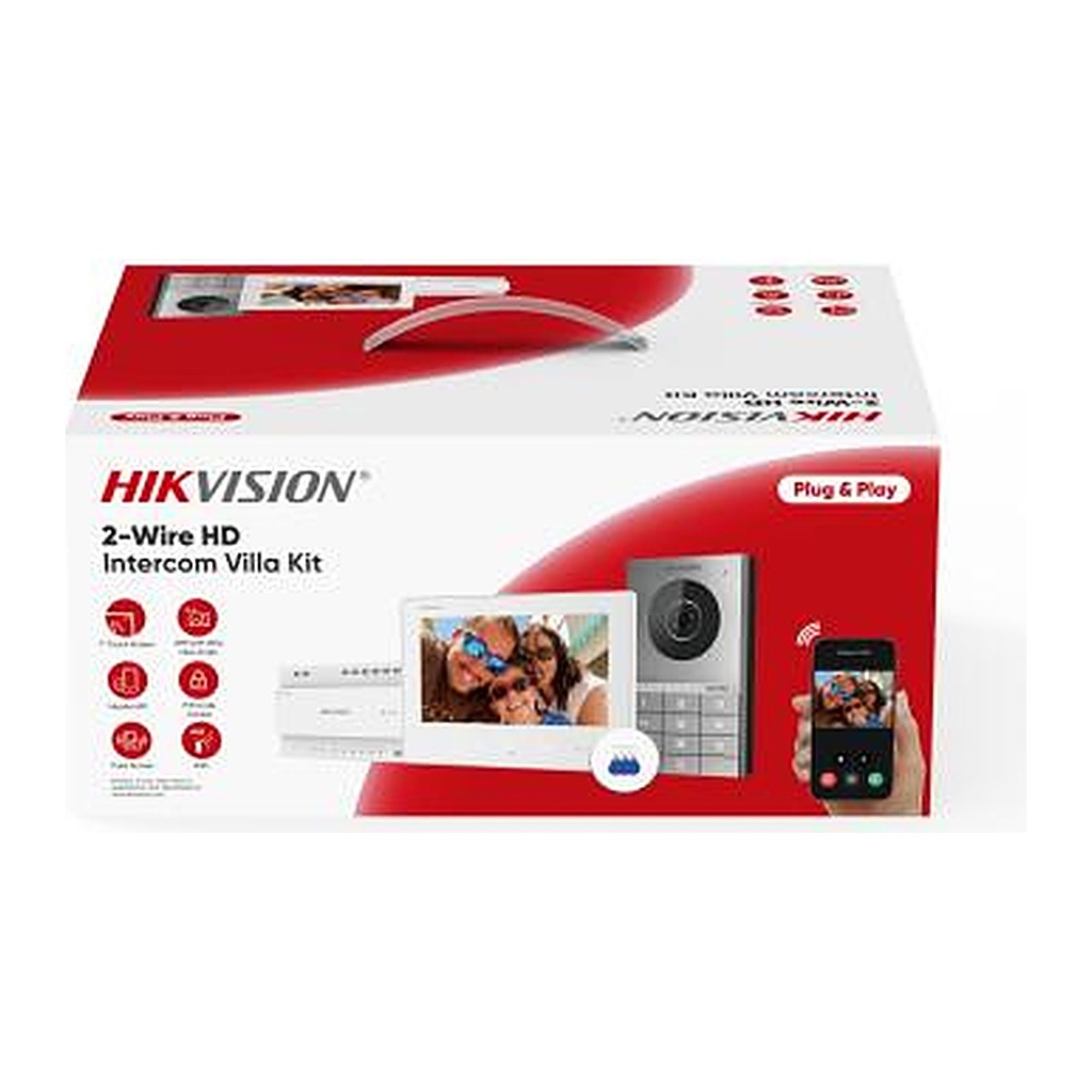 Hikvision DS-KIS706EY 2-Wire HD Villa Intercom Kit, 2MP, IP6