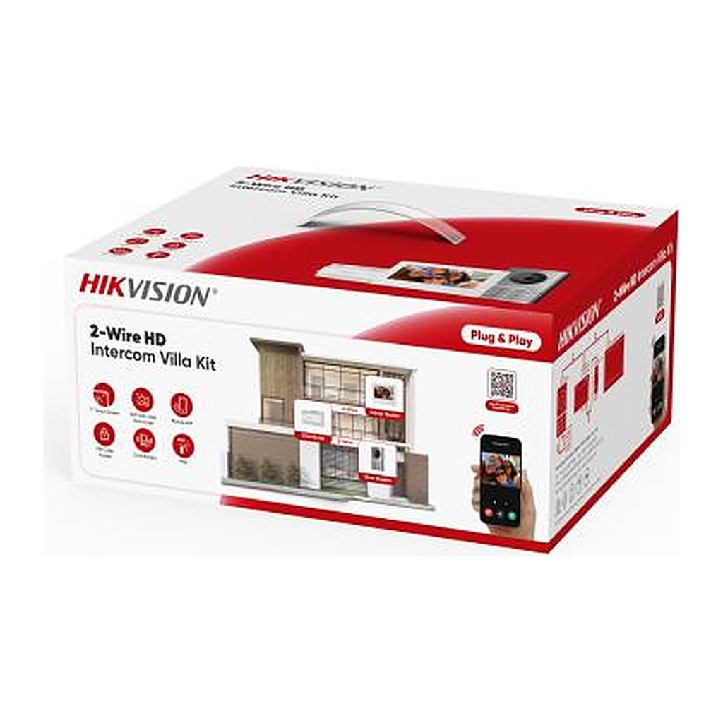 Hikvision DS-KIS706EY 2-Wire HD Villa Intercom Kit, 2MP, IP6