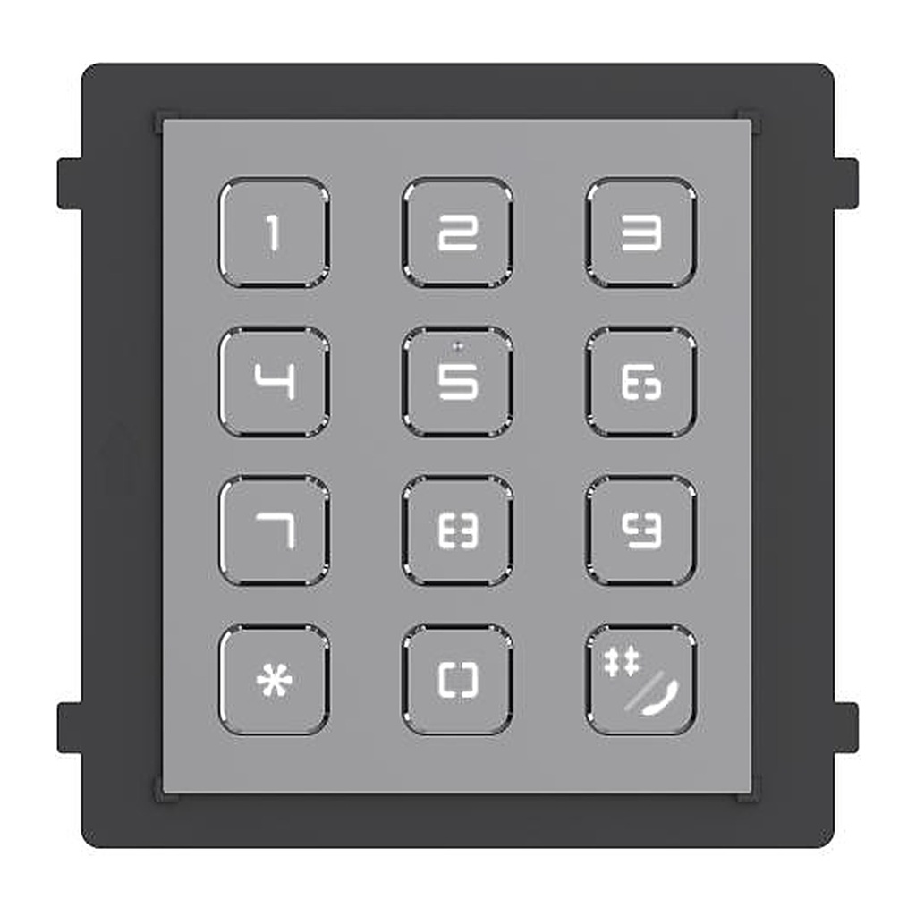 [DS-KD-KP] Hikvision DS-KD-KP Keypad Module for KD8 Modular Door Station, PIN Unlock, IP65 IK07