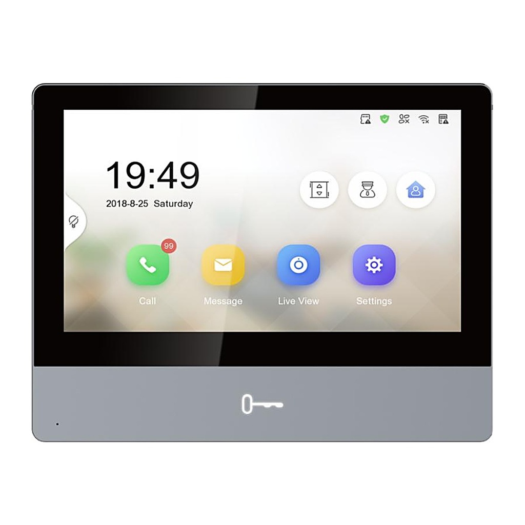 [DS-KH8350-WTE1] Hikvision DS-KH8350-WTE1 7-inch IPS Touch Screen IP Indoor Station, Wi-Fi, PoE