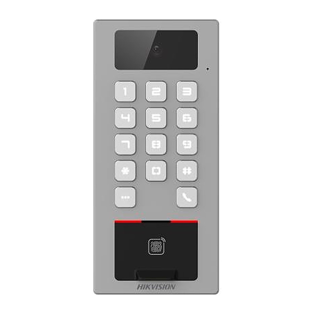 [DS-K1T502DBFWX-C] Hikvision DS-K1T502DBFWX-C Access Control Terminal, Fingerprint, Card, Video Intercom, IP65