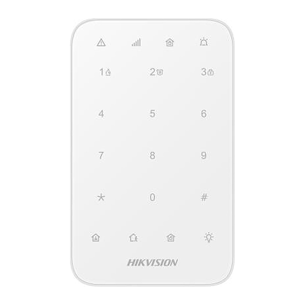 [DS-PK1-E-WB] Hikvision DS-PK1-E-WB AX PRO Wireless LED Keypad, 433 MHz, Touch Keys