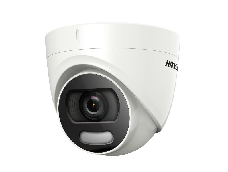 [DS-2CE72HFT-F] Hikvision DS-2CE72HFT-F 5MP ColorVu Fixed Turret Camera, 24/7 Color, 130dB WDR