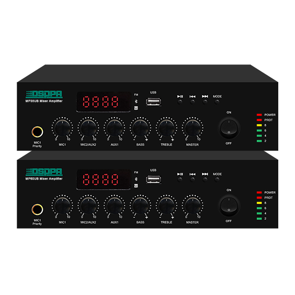 [MP60UB] DSPPA MP60UB 60W Mini Digital Mixer Amplifier with USB, FM & Bluetooth, 100V/70V