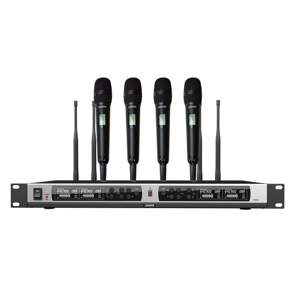 DSPPA D5816 4-Channel UHF Wireless Microphone Receiver, PLL,