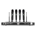 DSPPA D5816 4-Channel UHF Wireless Microphone Receiver, PLL,
