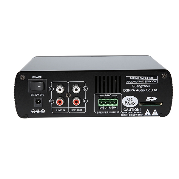 DSPPA Mini60 2x30W Mini Digital Mixer Amplifier with USB & B