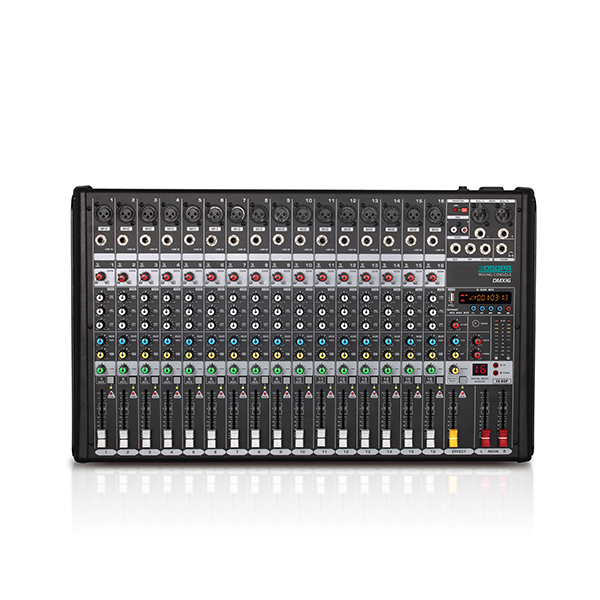 DSPPA DMX16 16-Channel Audio Mixer with DSP Effects, USB & B