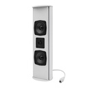 DSPPA DSP255EII-WHI 16W PoE Outdoor Column Speaker, White, W