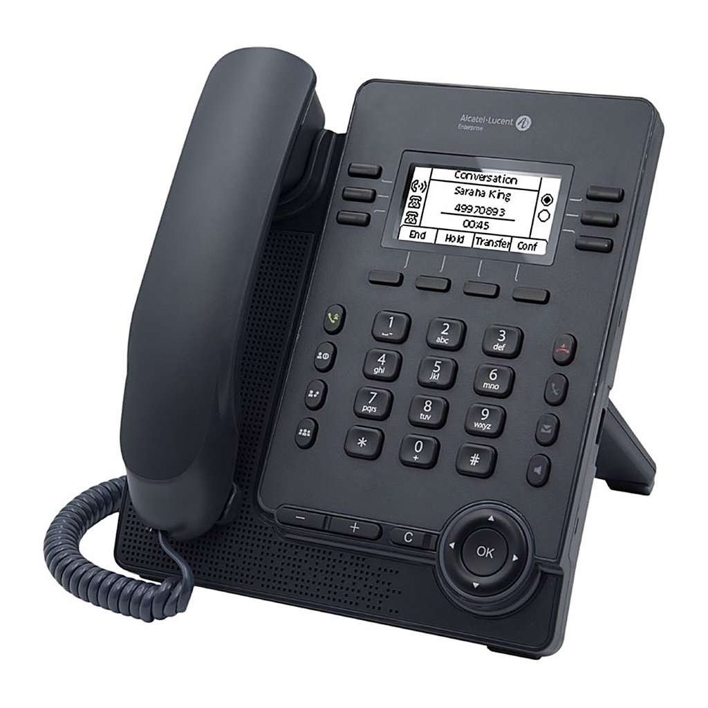 [ALE-M3] Alcatel-Lucent ALE-M3 IP Deskphone, 2.8" Display, 6 Line Keys, Dual Gigabit, USB, PoE