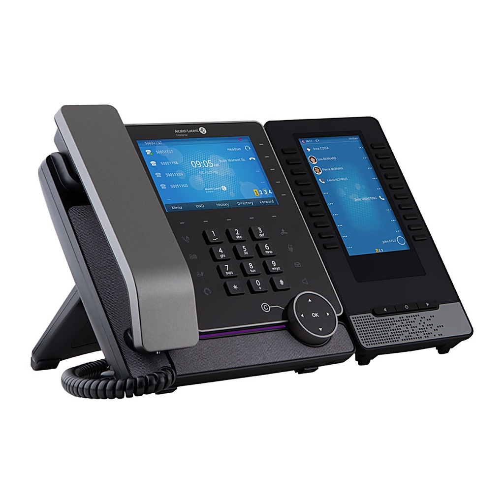 [ALE-M8] Alcatel-Lucent ALE-M8 IP Deskphone, 5" Color Display, 20 SIP, Bluetooth, Wi-Fi, PoE
