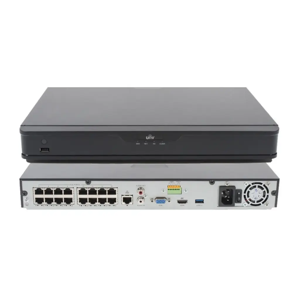 Uniview NVR 2-HDD 16-PoE 8mp 
